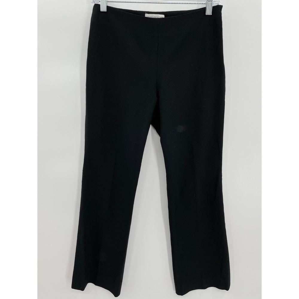 HUGO BUSCATI Black Wool Blend Side Zip Trouser Slacks Size 6